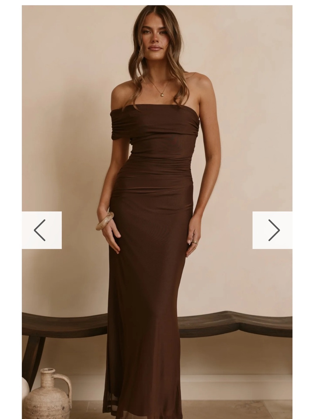 NWT Billy J (Saints & Secrets) Ria Maxi Dress Chocolate XS/US 2
